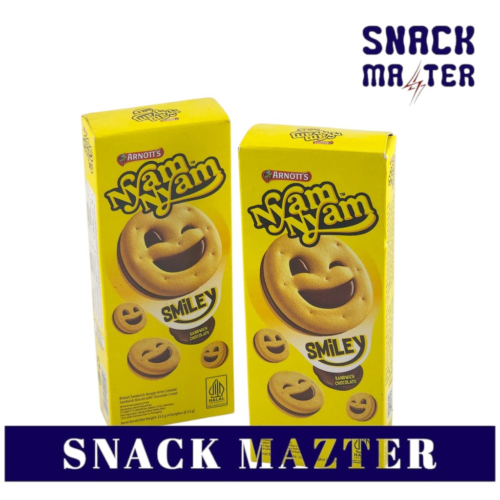 

Nyam Nyam Smiley MINI Chocolate Sandwich - Netto 22.5 gr