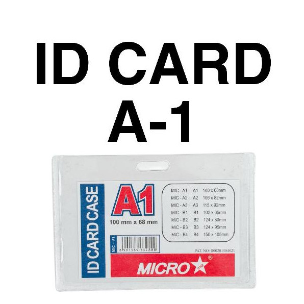 

( StaLand ) / ( DAPAT 20 PCS ) Plastik Name Tag ID Card Holder Tidur Horizontal A1 100 MM x 68 MM Bagus Tebal