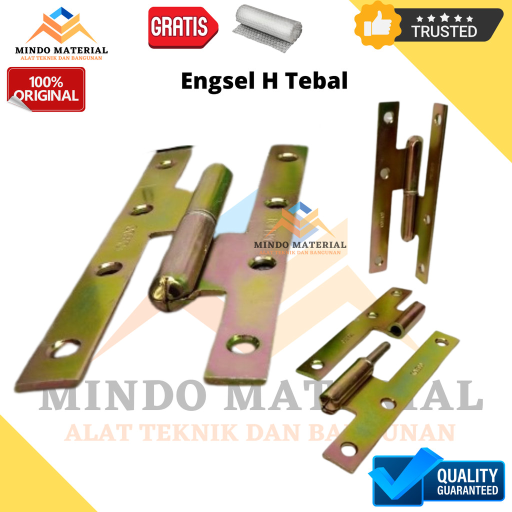 Engsel H Tebal 80 x 50 / 110 x 55 / 140 x 60 HKV Per Pasang