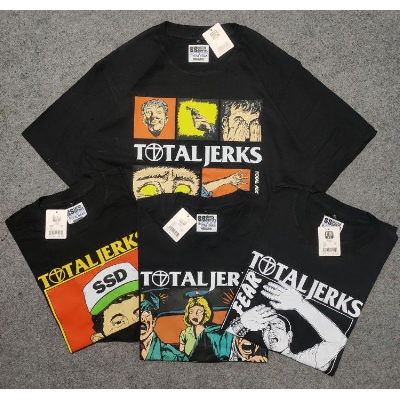 TOTAL JERKS T-SHIRT / kaos total jerks black skull / kaos band total jerks