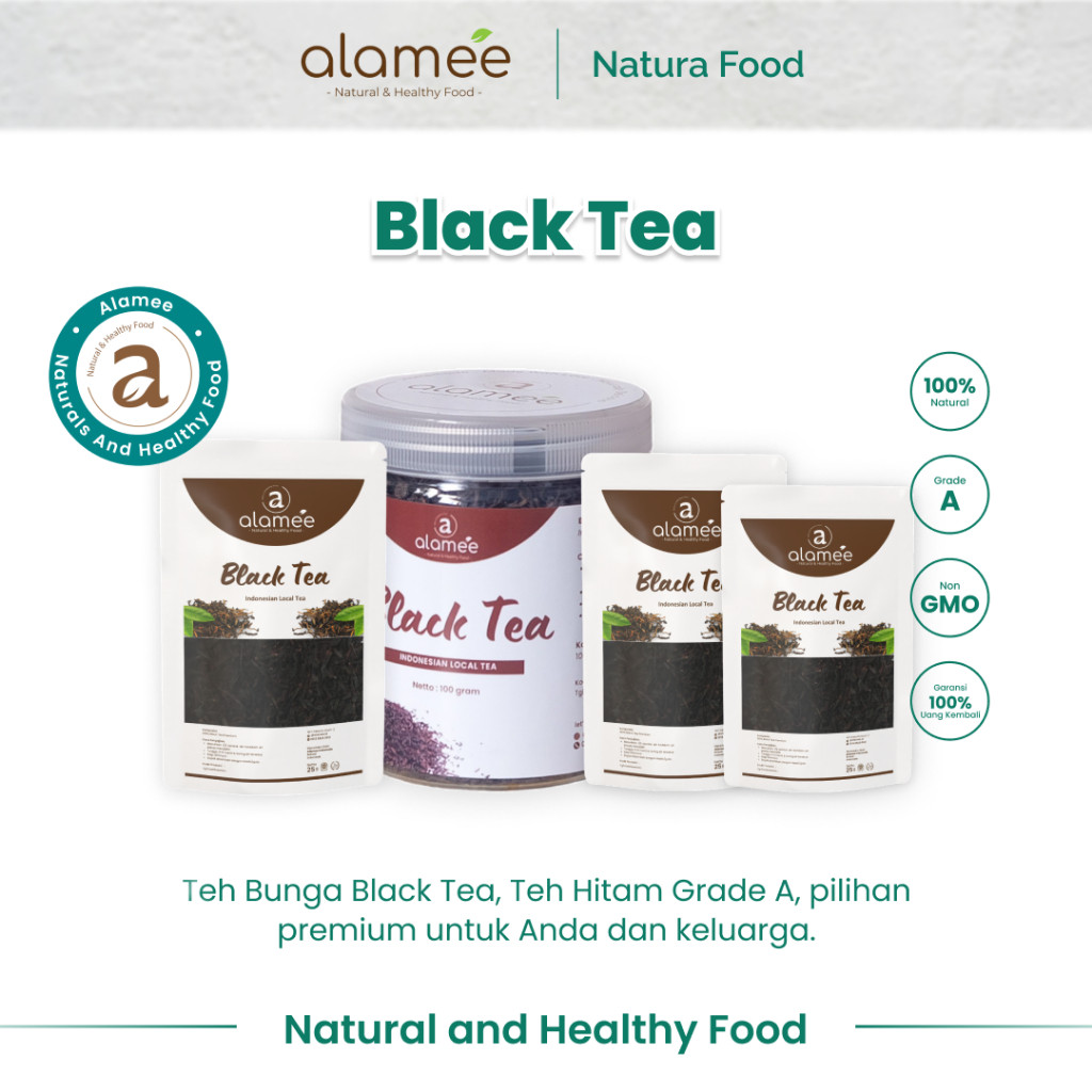 

ALAMEE Black Tea Premium Organic Teh Hitam Kering Dried Premium