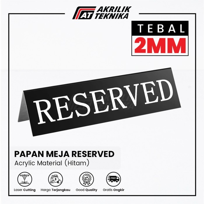

⭐BISA COD⭐ PAPAN / TANDA RESERVED / AKRILIK RESERVED / PAPAN MEJA RESERVED