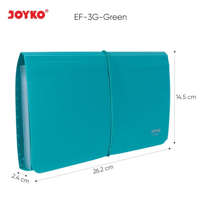 

⭐BISA COD⭐ Expanding File Map Harmonika Joyko EF3G Giro 13 Pocket Green