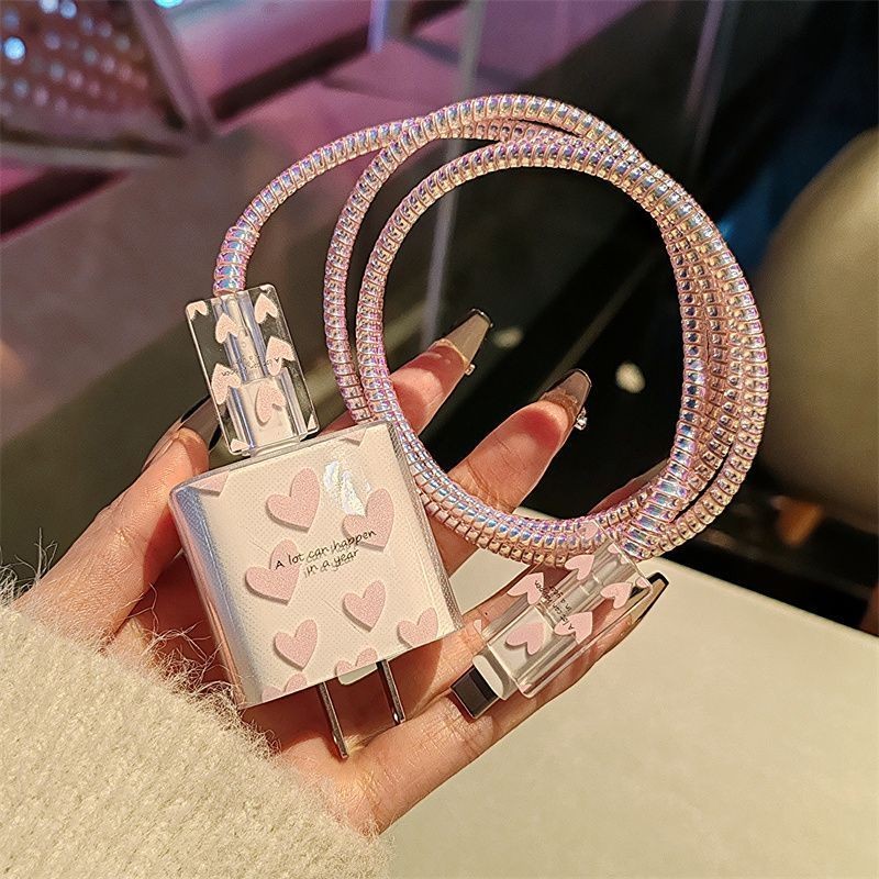 5 IN 1 IPhone Charger Pelindung Kabel Roll Pelindung Charger Ponsel Charger Pelindung Headphone 18w 