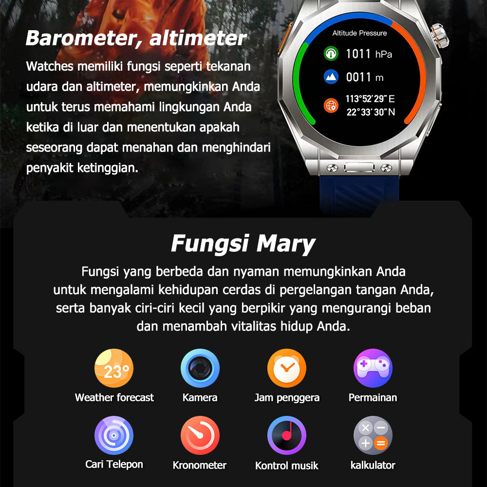Z83 Max Ultra HD Sports WatchAMOLEDSeries Z Ip68 Support Android & ios Pelacakan Denyut Jantung
