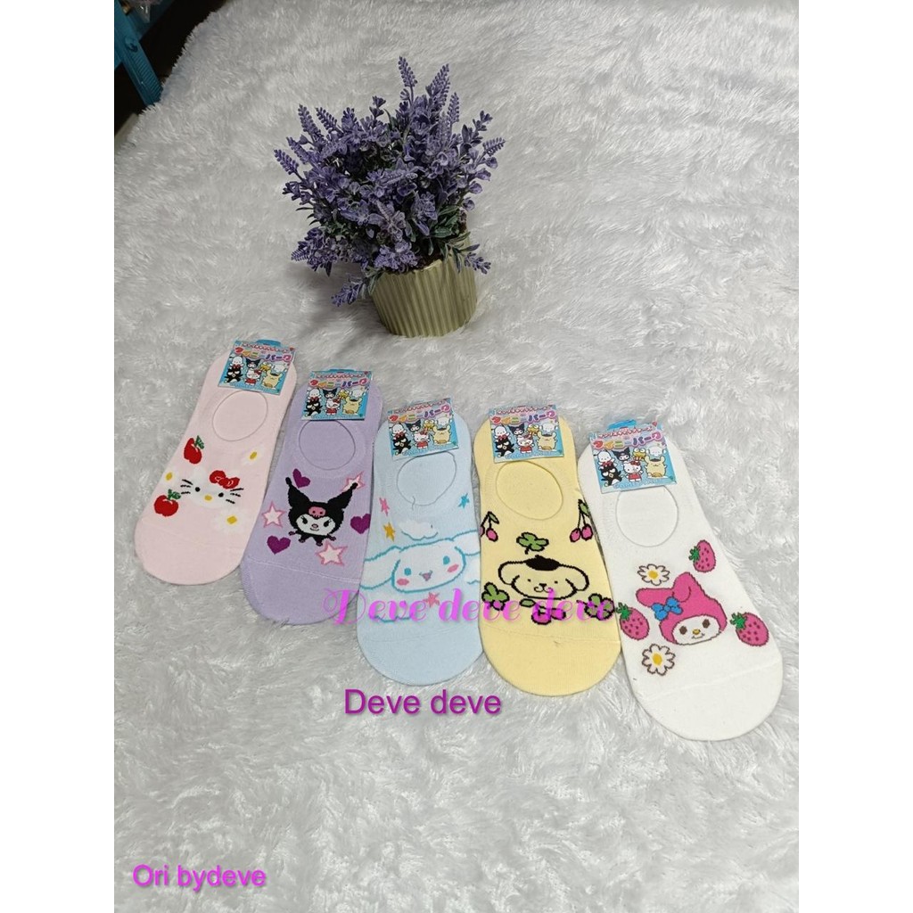 Devecollection-KAOS KAKI DEWASA MOTIF SANRIO | KAOS KAKI SEMATA KAKI | KAOS KAKI PENDEK SANRIO