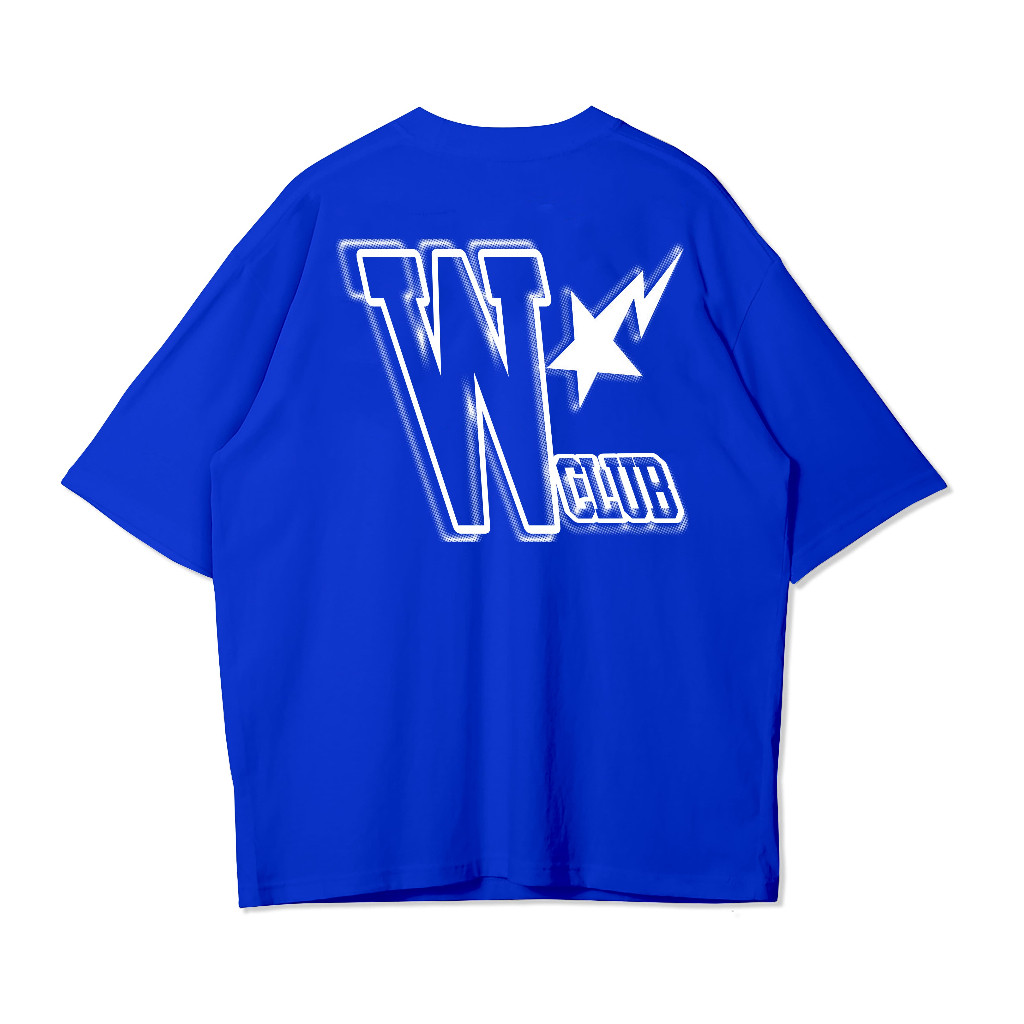 PLUTO 24S OVERSIZED BAJU KAOS DISTRO PRIA WANITA OVERSIZE BLUR BENHUR BIRU ELEKTRIK