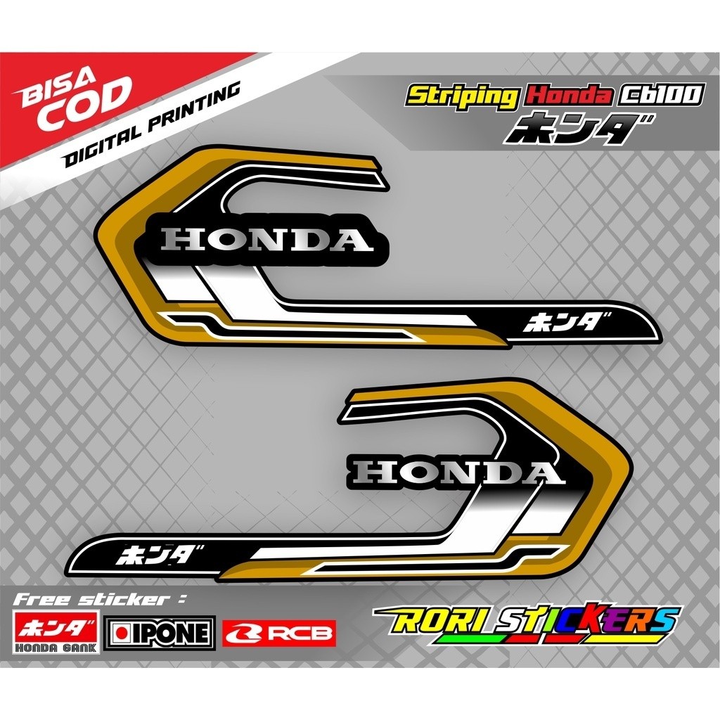 STRIPING VARIASI CB100 HONDA GANK /  STICKER LIST MOTOR CB100 CLASSIC