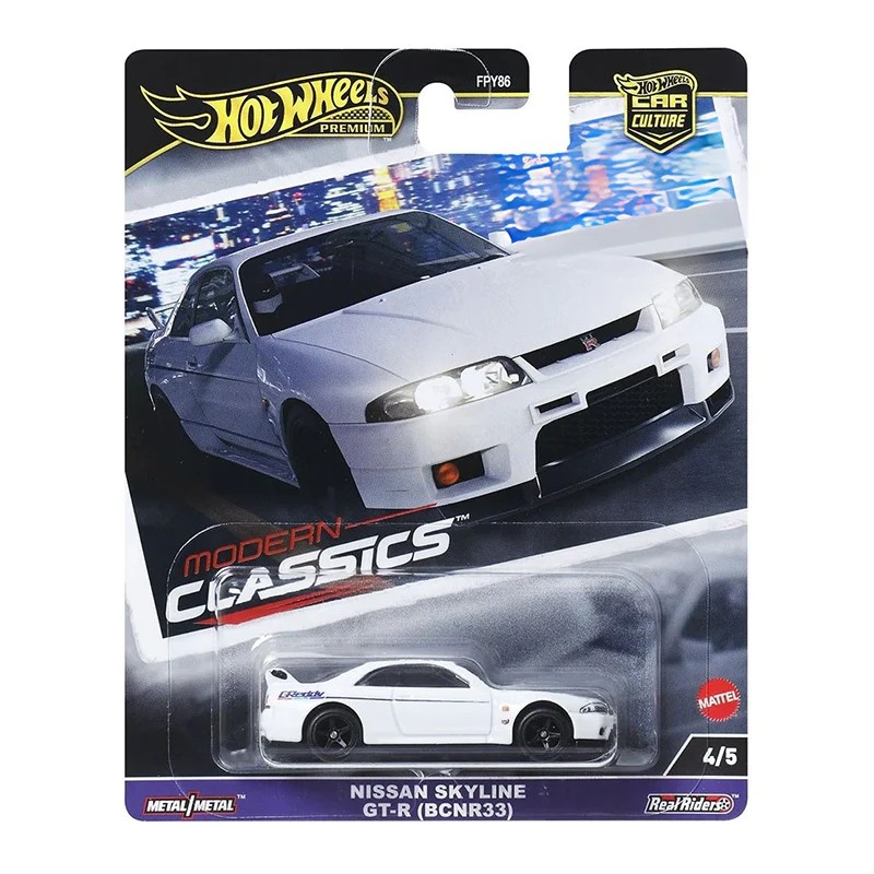 Hot Wheels Premium Modern Classics Nissan Skyline GTR R33 - Putih Greddy