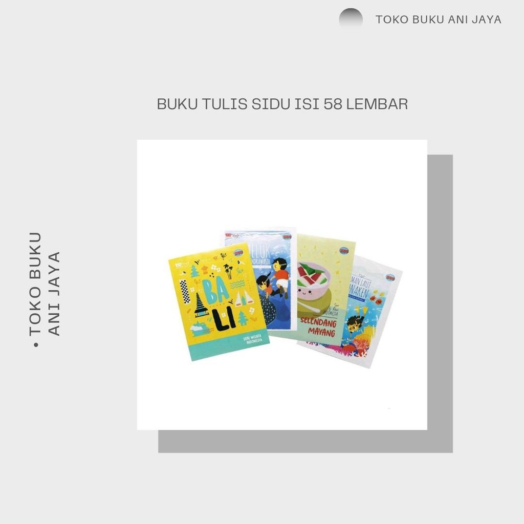 

BUKU TULIS SIDU 1 PACK ISI 10 DENGAN 58 LEMBAR ISI Kertas Paper Stationery
