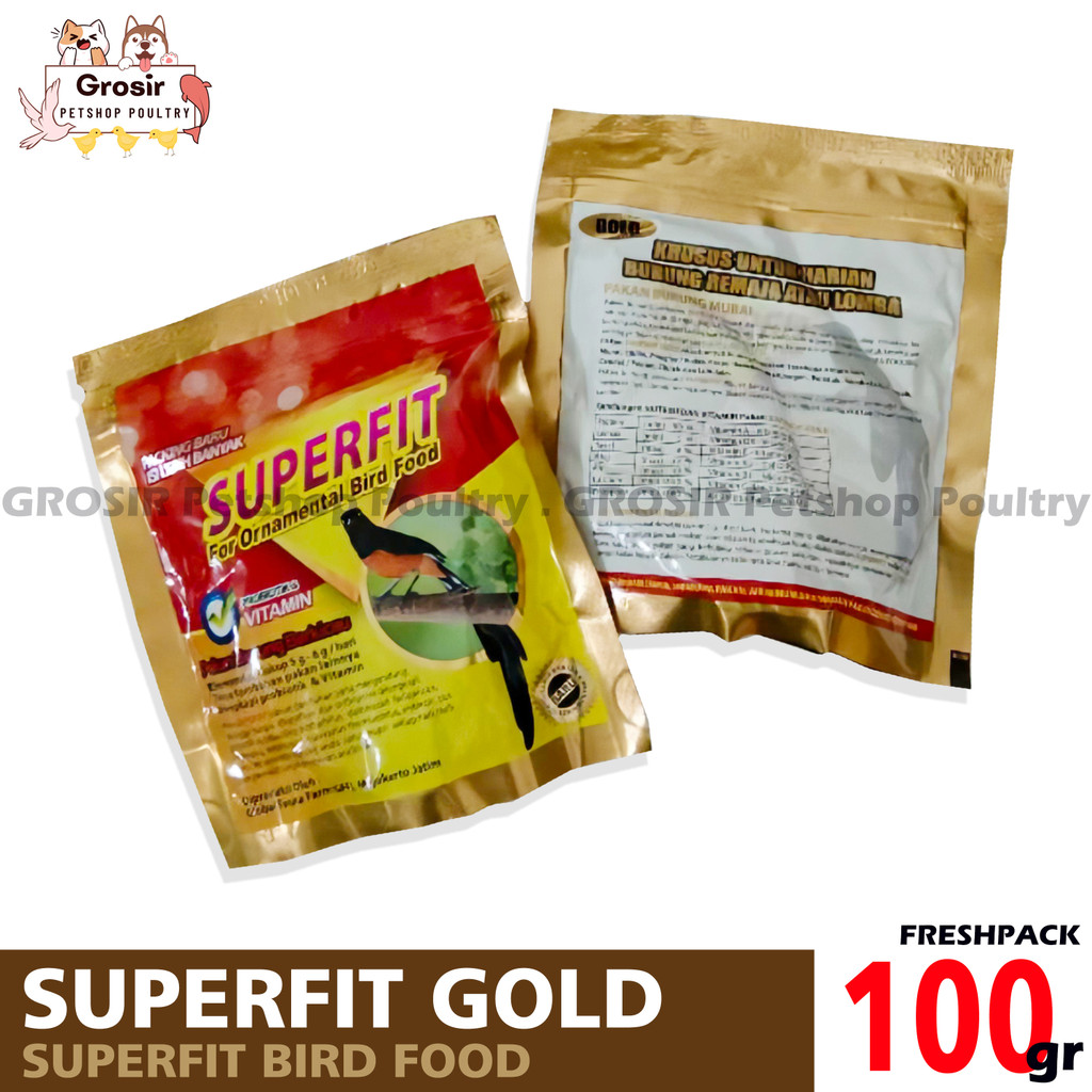 SUPERFIT GOLD ORIGINAL PAKAN VOER HIGH PROTEIN UNTUK BURUNG MURAI ANIS CILILIN KACER CIBLEK CENDET