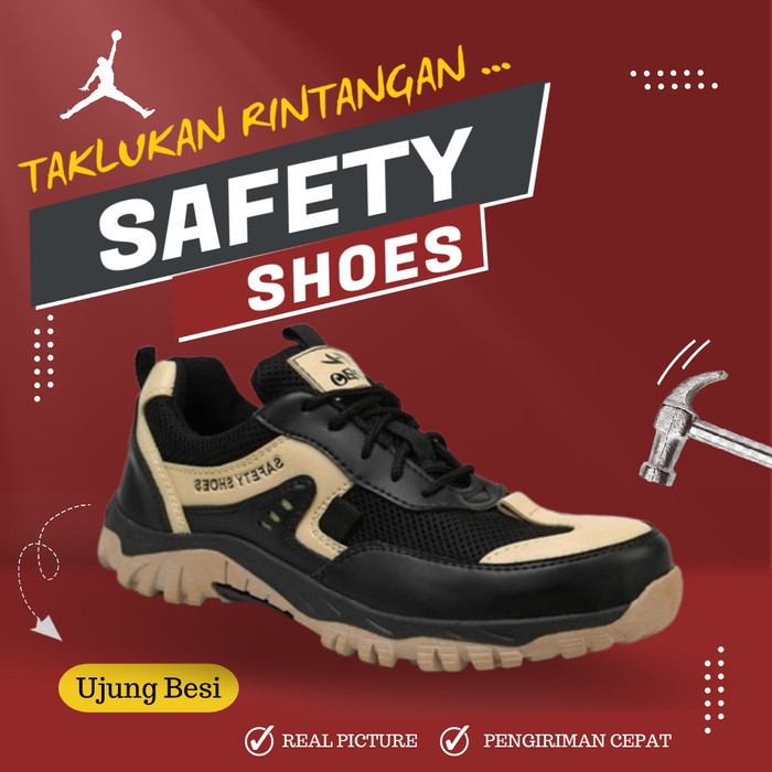 Sepatu Boots Sefty But Septi Kerja Outdoor Boot Septy Proyek Lapangan Safety Bot Shoes Pria M069 Pen