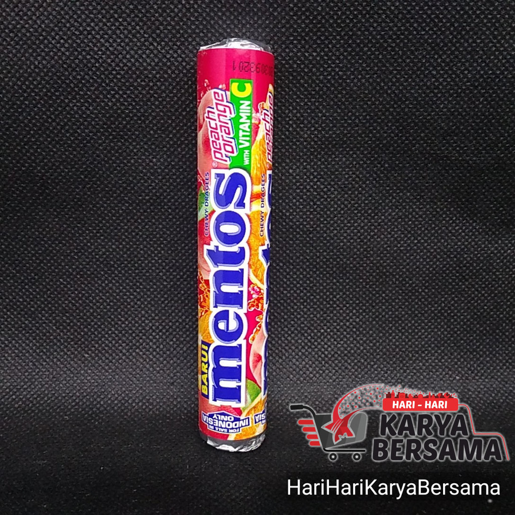 

MAKANAN RINGAN PERMEN MENTOS PEACH ORANGE 29GR