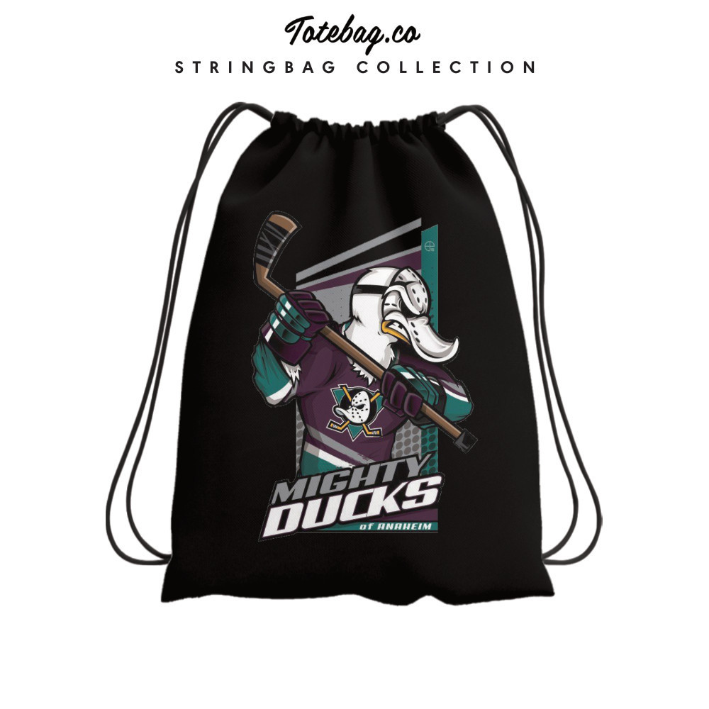 Promo Ransel sekolah Stringbag THE DUCK BASKETBALL NBA Raptor Mighty Duck Tas Serut