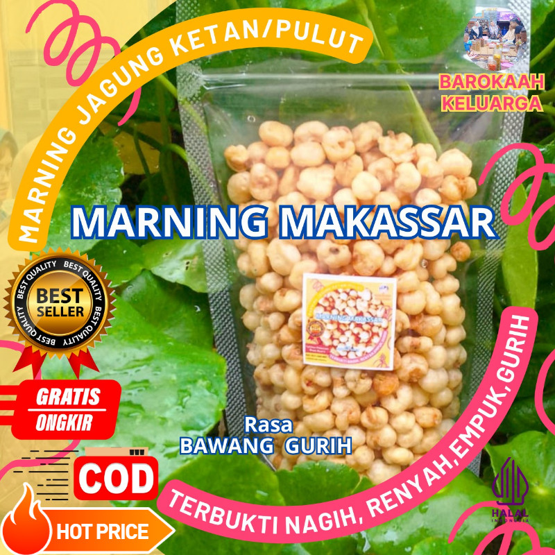

MAKARONI MARNING JAGUNG SULTAN/CAMILAN MARNING JAGUNG KETAN /SNACK MARNING JAGUNG TERBUKTI EMPUK RENYAH GURIH JAGUNG KETAN PULUT 100 GR GURIH BAWANG MURAH MERIAH