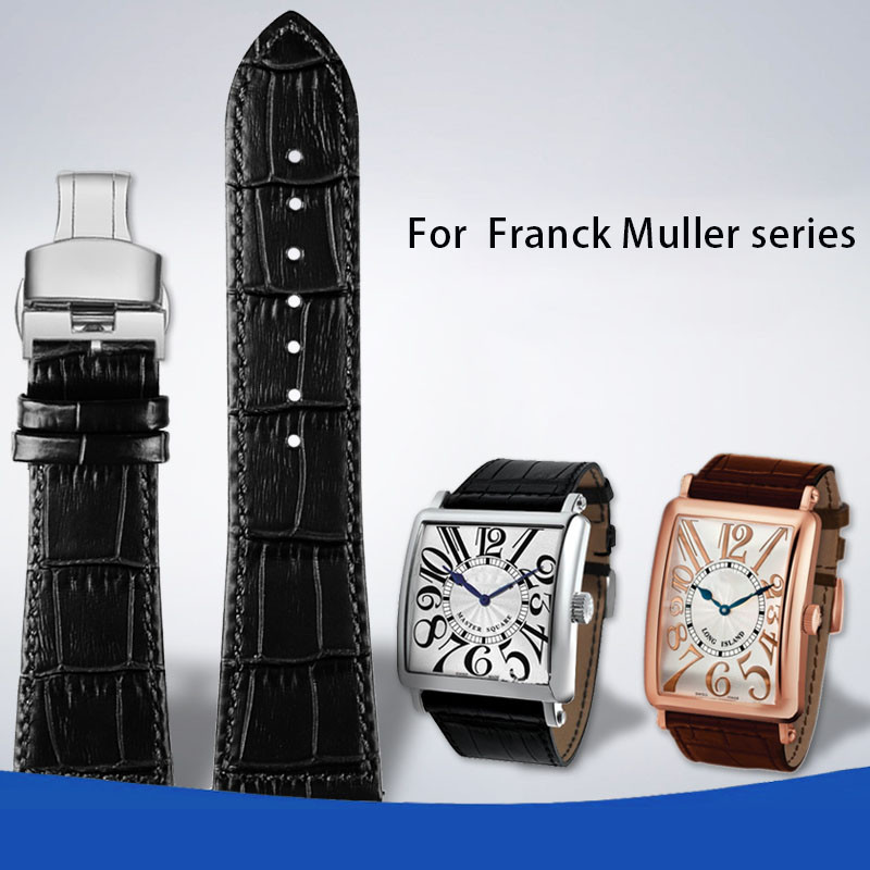 Cowhide watch belt for Frank Muller series cowhide wristband accessories for men's and women's 22mm 