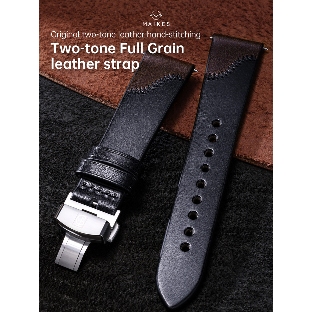 Maikes Quick Release Watch Strap, Original Design, Handmade, Accessories, Full Grain Leather Watch b