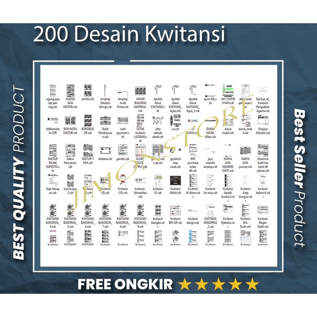 Paket 200 Template File Desain Kwitansi Nota Faktur Resep Surat Jalan Percetakan Design Grafis