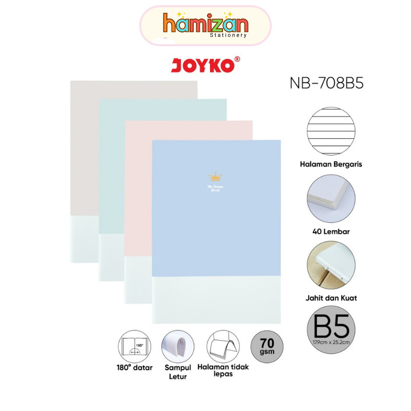 

( 1 pack isi 4 buku ) Notebook NB 708 B5 / Buku Diary B5 / Agenda warna Pastel ukuran B5 Nb-708b5 Joyko