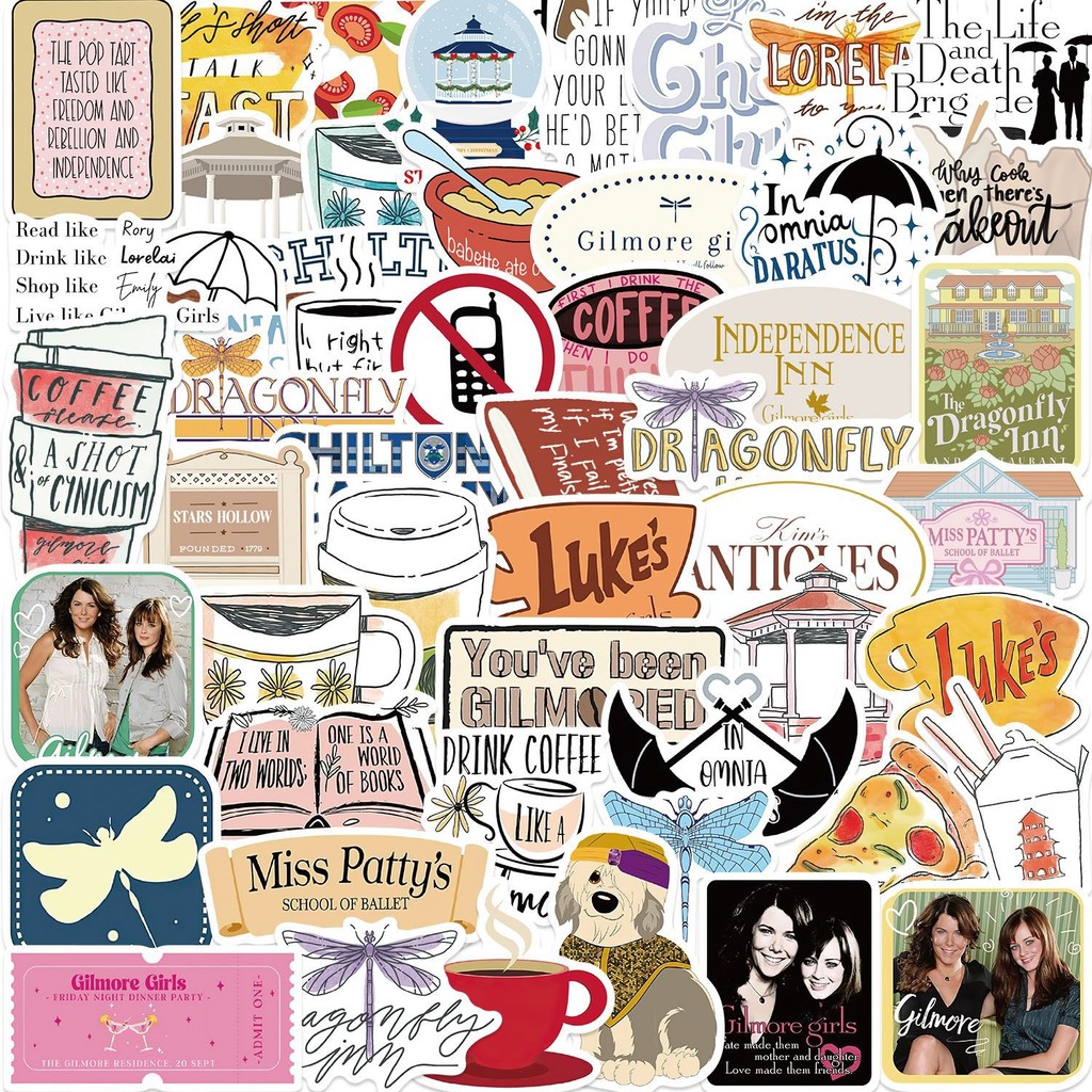 

10/30/52PCS Gilmore Girls Stickers TV Graffiti Sticker Funny Decals DIY Scrapbook Luggage Laptop Guitar Car Bike Skateboard Toy