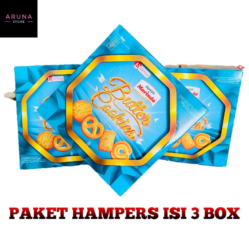 

( PAKET 3 BOX) Marindo Butter Cookies