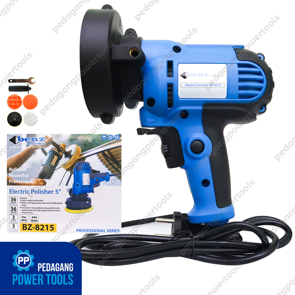 BENZ BZ-8215 Mesin Poles Listrik 5" Mobil Motor Car Polisher Mini Wol Busa Variable Speed