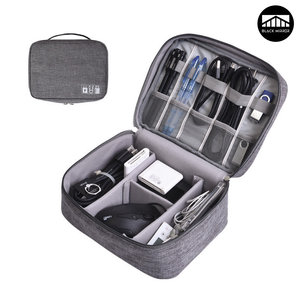 

Large Capacity Electronics Accessories Travel Organizer Mouse Power Bank Cable All-in-One Portable Waterproof Storage Bag
