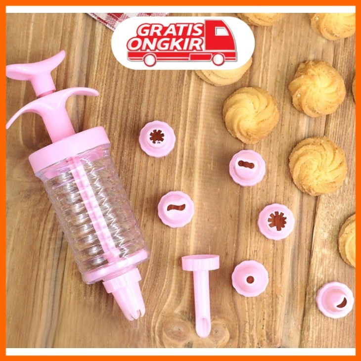 Alat Hias Kue 8 in 1 / Cetakan Kue Alat Penghias Kue 8 In 1 / Semprotan Cream Cake / Dekorasi Kue