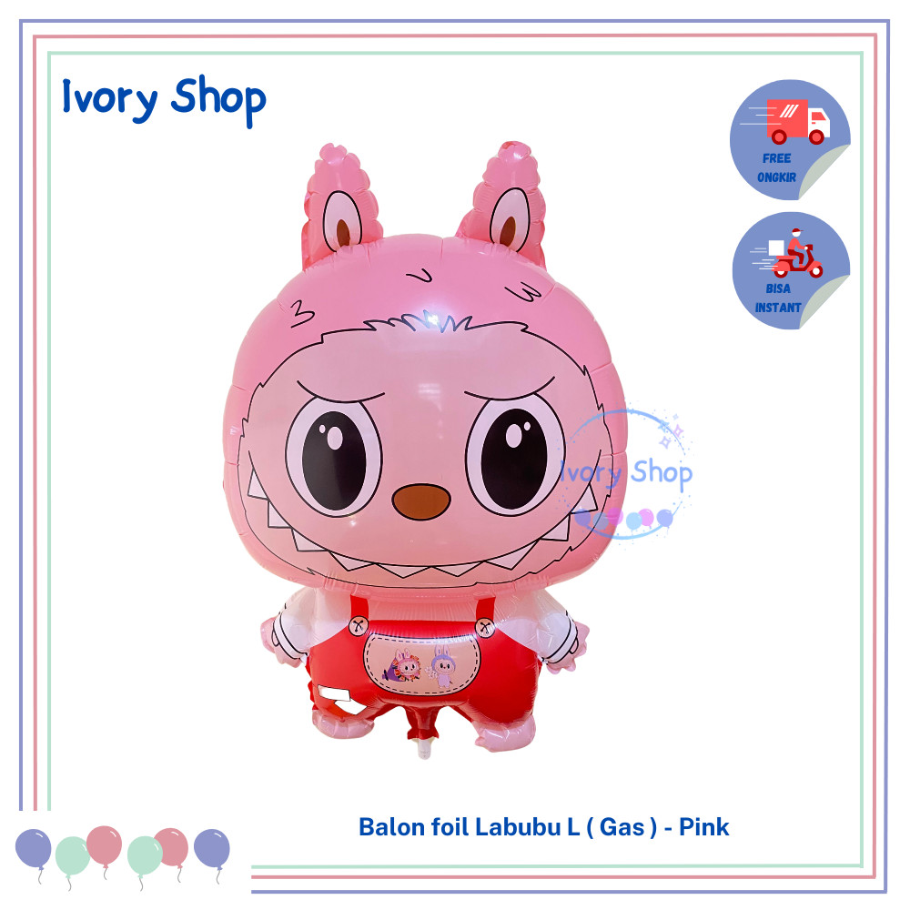 Balon Karakter Labubu Jumbo Full body Besar Gas