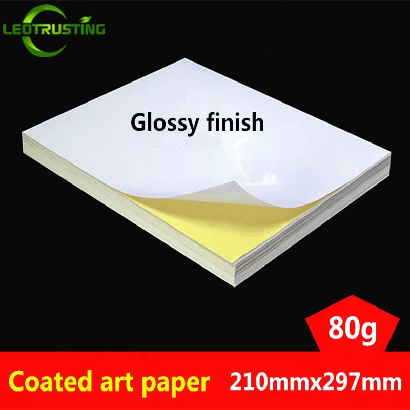 

50Sheets A4 Size 210mmx297mm DIY White Paper Blank Glossy & Matte Sticker Paper Label Printing Paper A4 Adhesive Stickers