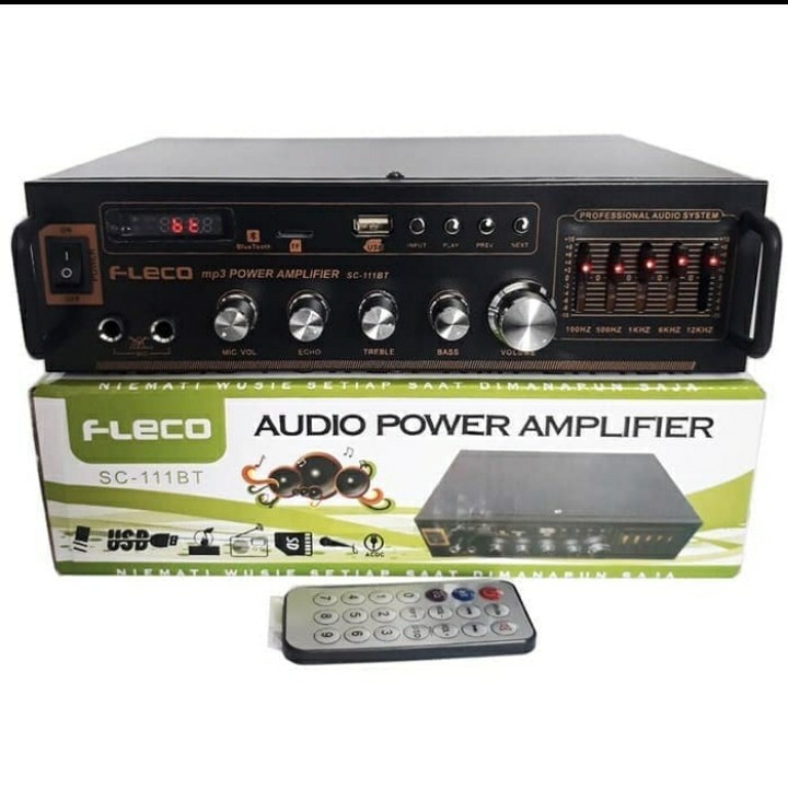 SERBA COD  Amplifier FLECO SC-111BT Bluetooth Karaoke + Mp3 player + FM Radio/Ampli Karaoke Fleco SC