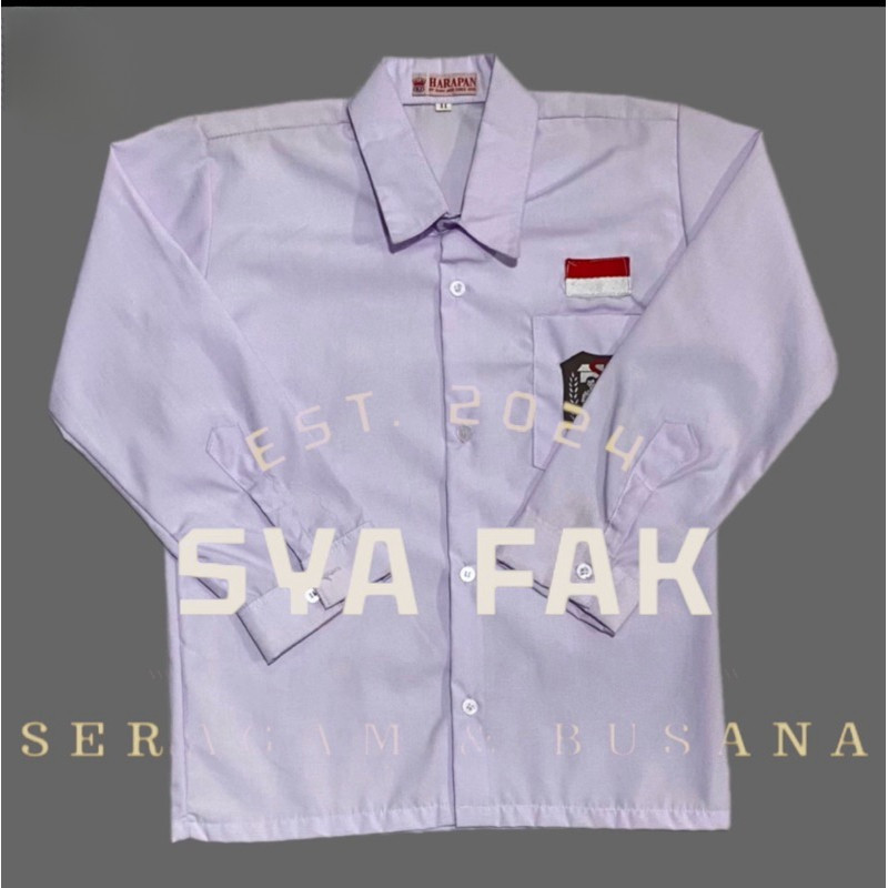 Seragam Sekolah  SD putih lengan panjang seragam atasan SD lengan panjang