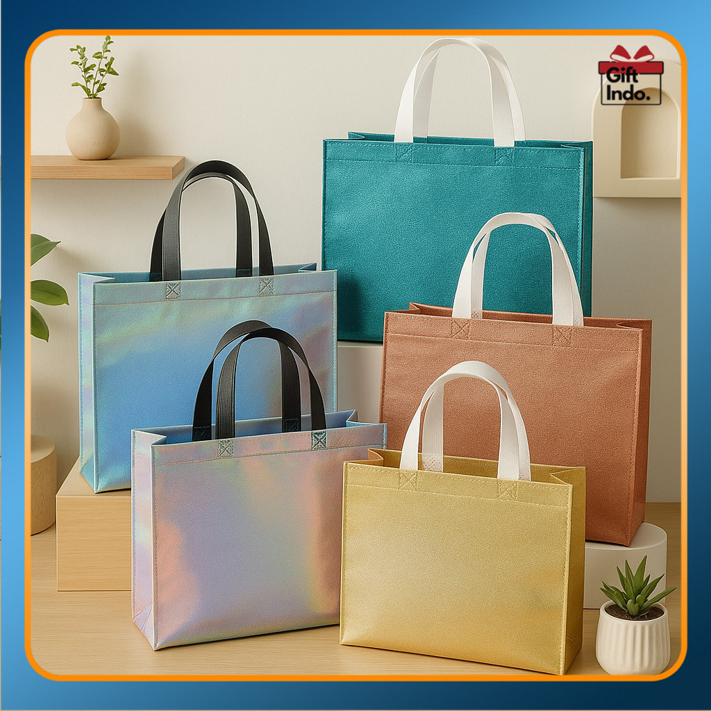 

Tas Spunbond / Goodie Bag Spunbond / Spunbond Bag / Tas Spunbond Motif / Tas Belanja / Tas Kain / Tas Hampers Souvenir Hampers Hajatan Ultah Event / Tas Kain Tebal Kaku / Spunbond Anti Air / Tas Belanja Reuseable