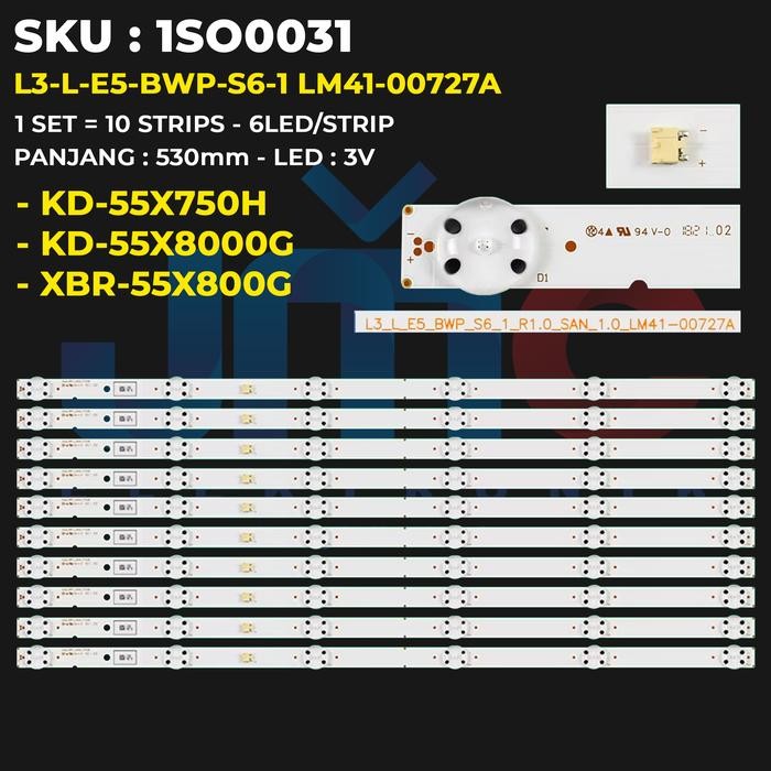 DK23 Backlight TV for 55 Inch KD-55X750H XBR-55X800G KD-55X8000G L3-L-E5-BWP-S6-1 LM41-00727A