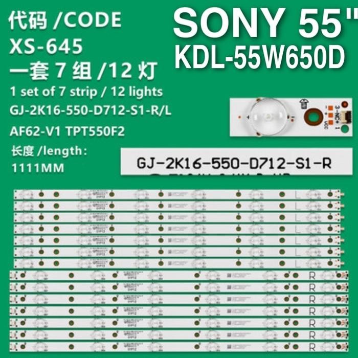 DK23 BACKLIGHT TV LED 55 INCH KDL-55W650D KDL-55W650 KDL55W650D LAMPU LED TV SONY KDL55W650 55 INC 1