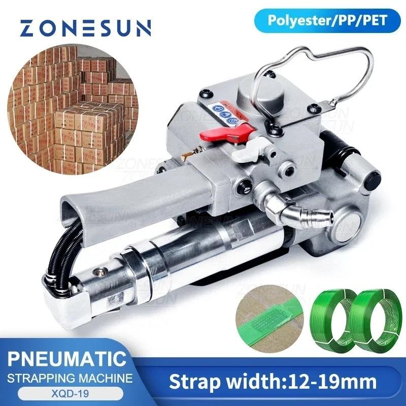 

SPECIAL PRICE ZONESUN Portable Strapper Sealing Tool Pneumatic XQD-19/25 Tyre Pallet Belt Band Capping Strapping Machine Sealer and Tensioner