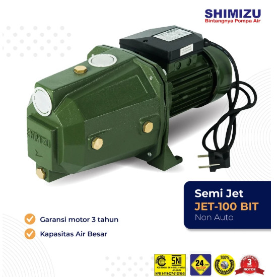 POMPA AIR SHIMIZU SIMIZU SEMI JET OTOMATIS & NON OTOMATIS ( HARGA INCLUDE PACK KAYU )