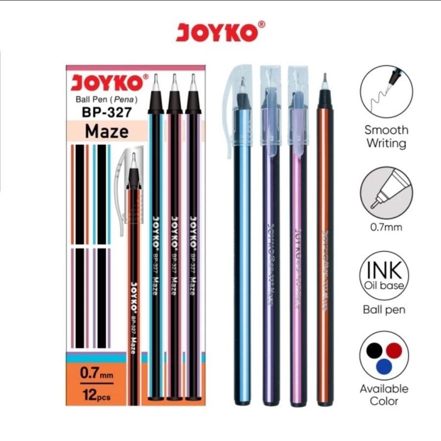 JOYKO Ball Pen Maze BP-327 / Pena Bolpoin Tipe Maze Pulpen BP327