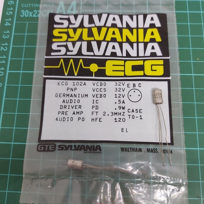 SGApart transistor ECG 102A SYLVANIA