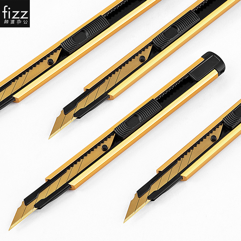 

New Youpin Fizz High Carbon Steel Art Knife Gold Metal Blade Self-Locking Design Sharp Angle With Fracture Knife Cutter For Home