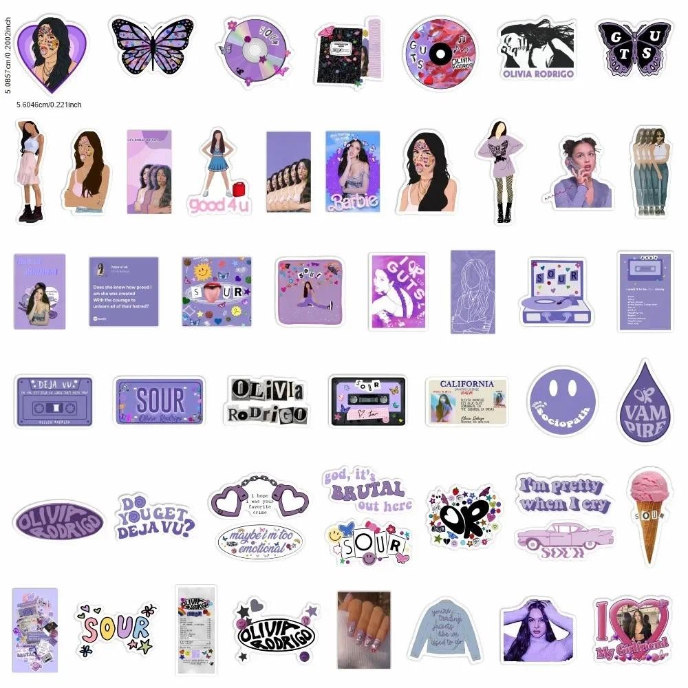 

50Pcs Olivia Isabel Rodrigo Originality Sticker Singer Star Laptop/skateboard Theme Party Waterproof Decoration Stickers