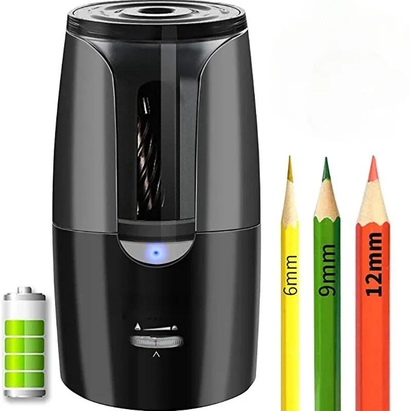 

Automatic electric pencil roller for colored pencils, sharpening mechanical office. Learning painting supplies, stationery