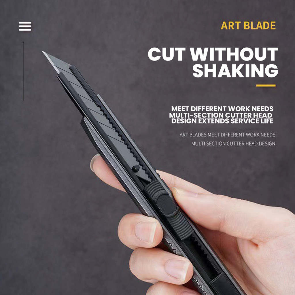 

9mm Snap Off Utility Knife Sticker Cutters Box Cutter Portable Paper Cutter Express Unpacking Stationery Diy Craft Tool Knife