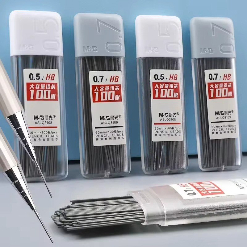 

2B/HB Mechanical Pencil Refills White Simple 0.5/0.7mm for Students School Supplies Office Accessories Stationery Supplies