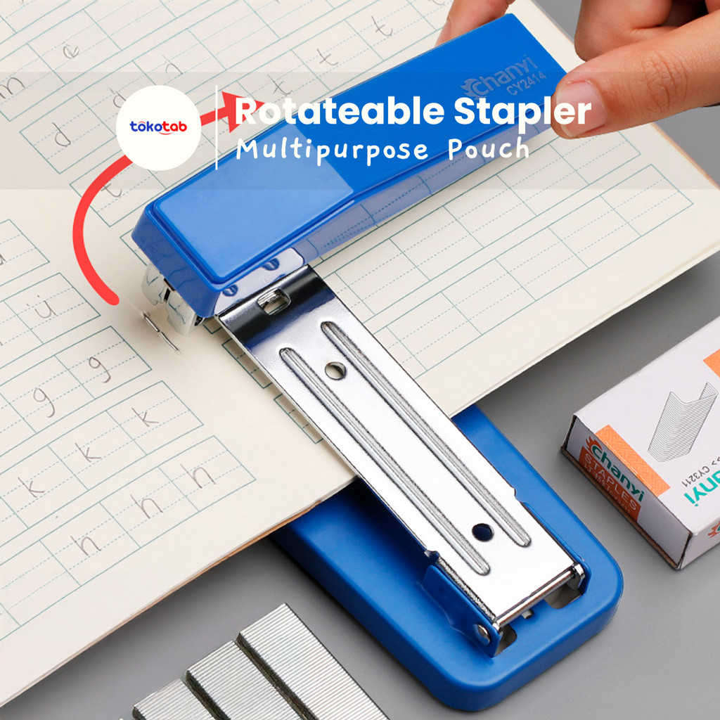 

Tokotab - Triple Stapler Stepler Rotateable Staples Meja Putar Staples Kantor