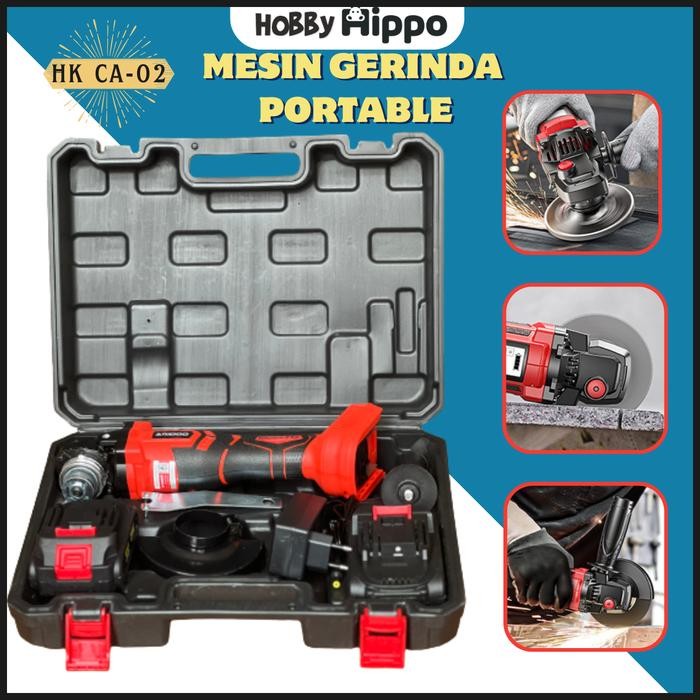 

Gerinda Baterai/Lithium Angle Grinder Manual/HK-CA02 - HK-CA02