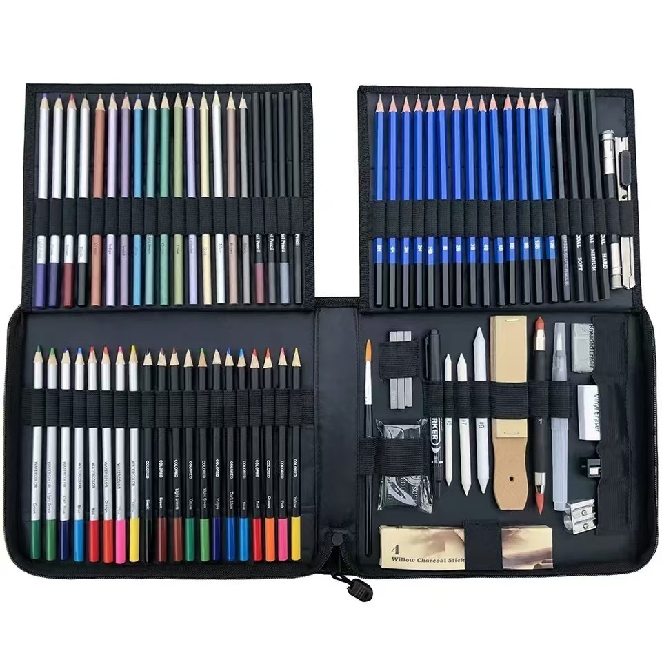 

83 Pcs Sketching Pencils Set Professional Complete Drawing Pencils Graphite Pencils Beginners Artists Art Painting Tool Kit