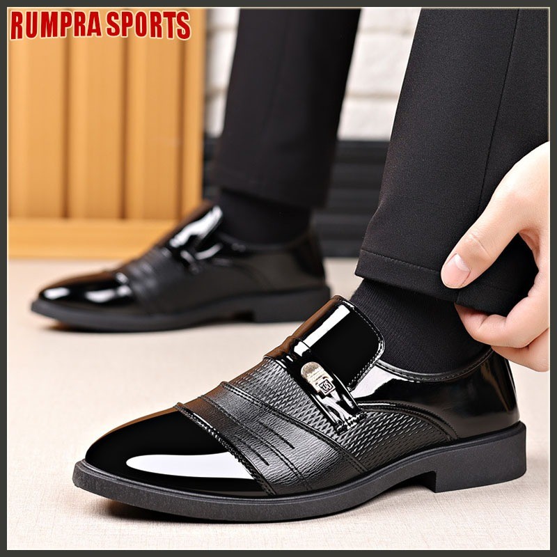 promo Sepatu Pantofel Pria Sepatu Kerja Hitam Sepatu Loafers Pria Sepatu Cowok Pantofel Pria Klasik 