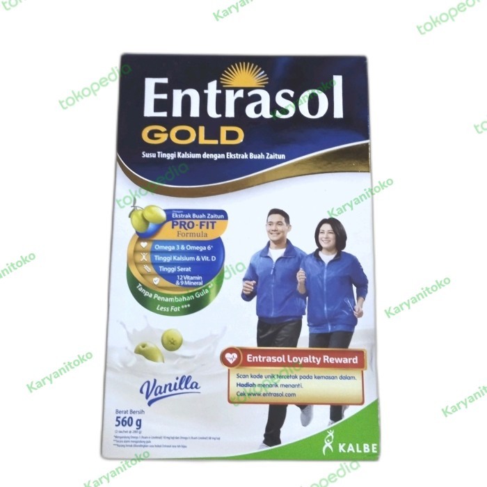 

[[PROMO]]BEST SELLER Entrasol Gold Vanilla 600 Gram Susu Tinggi Kalsium