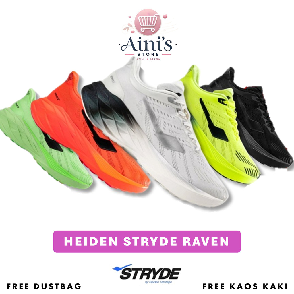 Sepatu Heiden Heritage Stryde Raven Sneakers Olahraga Lari Sport Running Shoes Pria Wanita